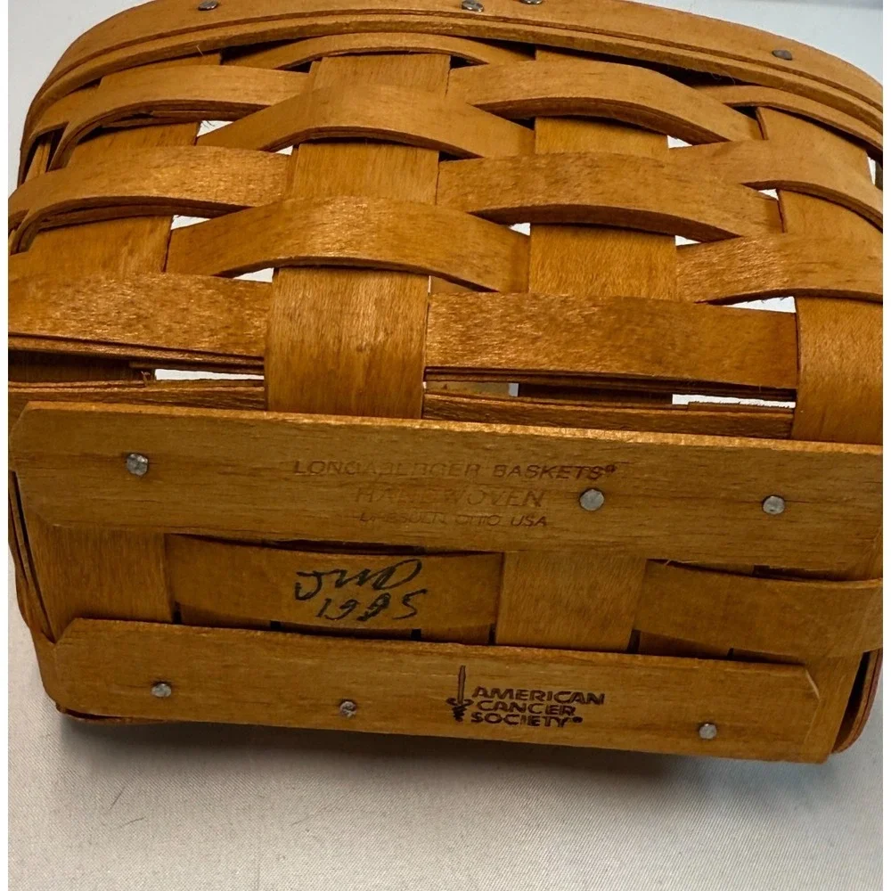 1995 Longaberger Hoizon of Hope Basket w/Liner & Protector 5.75